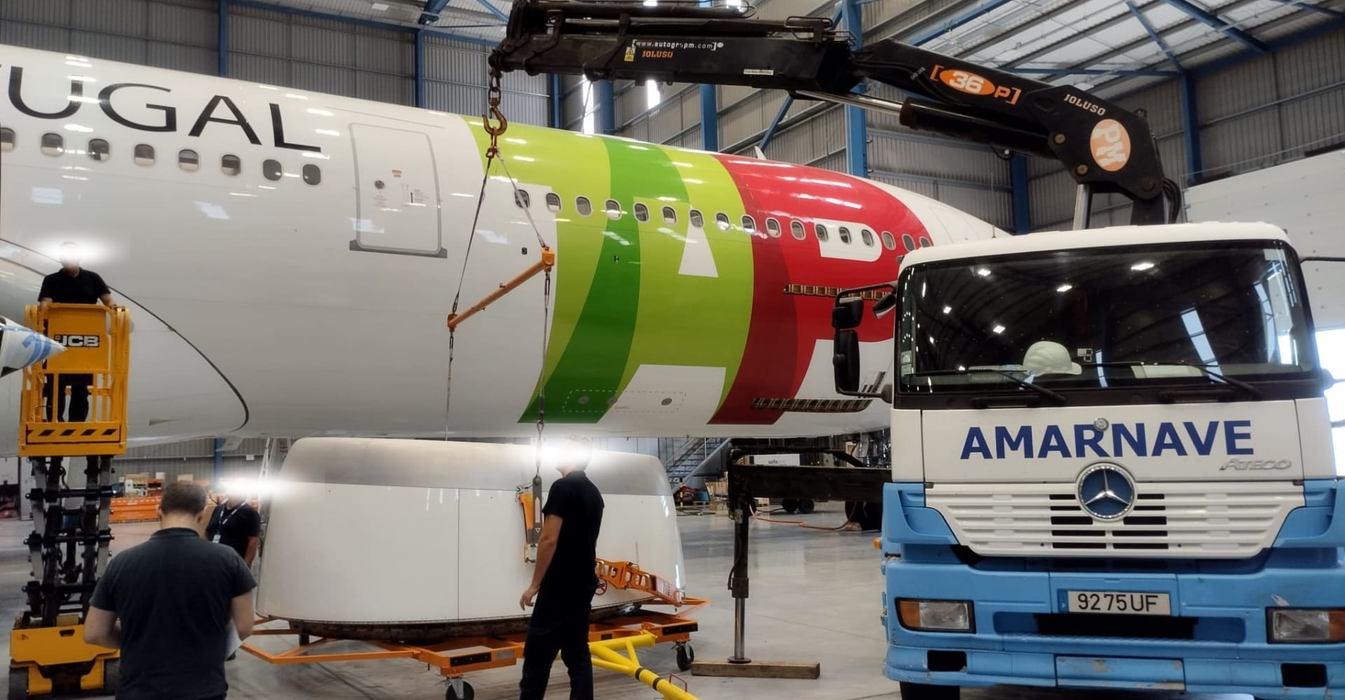 Amarnave colaborou na montagem do novo avião TAP A320neo em Beja